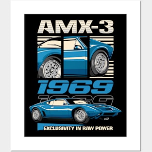 1969 AMC AMX/3 Racing Car Posters and Art